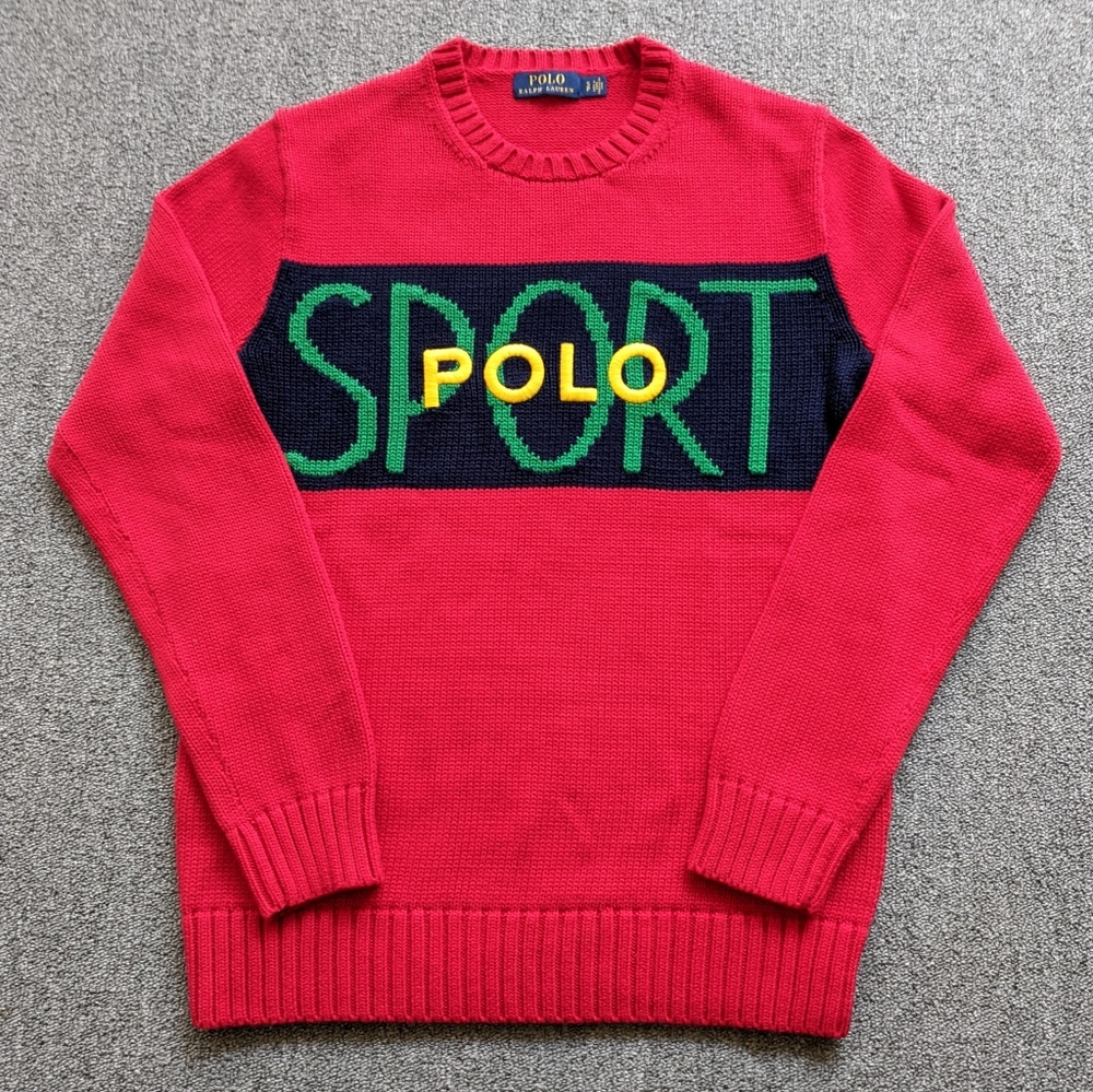 🔥 Polo Sport Vintage Logo Red Sweater